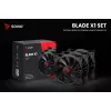 SAVIO BLADE X1 set di ventole, 3 x 120 mm, PWM a 4 pin, nero