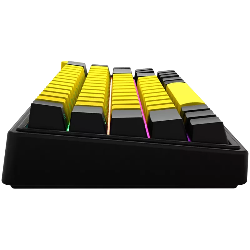 Tastiera da gaming meccanica LORGAR KBP70MW 65% nero giallo layout EN