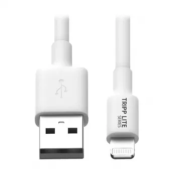Eaton Tripp Lite Series cavo USB-A a Lightning sync/charge (M/M) - certificato MFi, bianco, 6 ft. (1,8 m) - cavo dati/alimentazione - USB maschio a Lightning