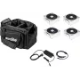 EUROLITE 20000444 set pannelli LED piatti – 4× pannelli IP a batteria con caricabatterie e softbag