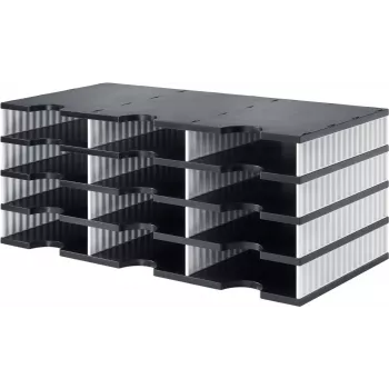 styrodoc trio scatola portadocumenti polistirene nero - bianco (268-0304.09)