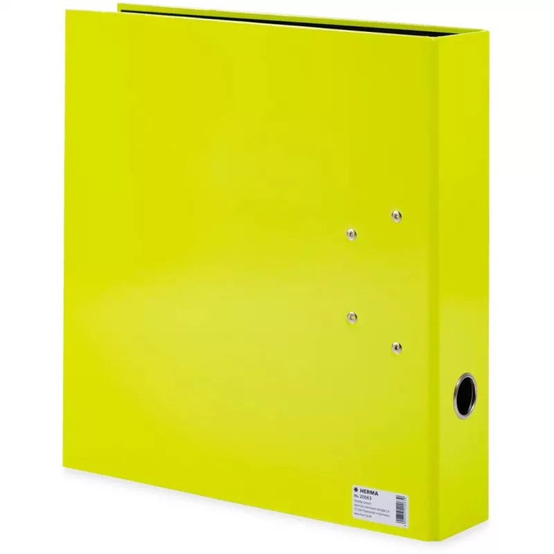 Raccoglitore ad anelli HERMA 20063 A4 giallo anello tondo 70 mm archiviazione