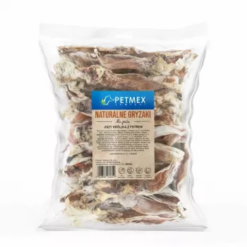 Snack per cani PETMEX orecchie di coniglio con pelo 200 g