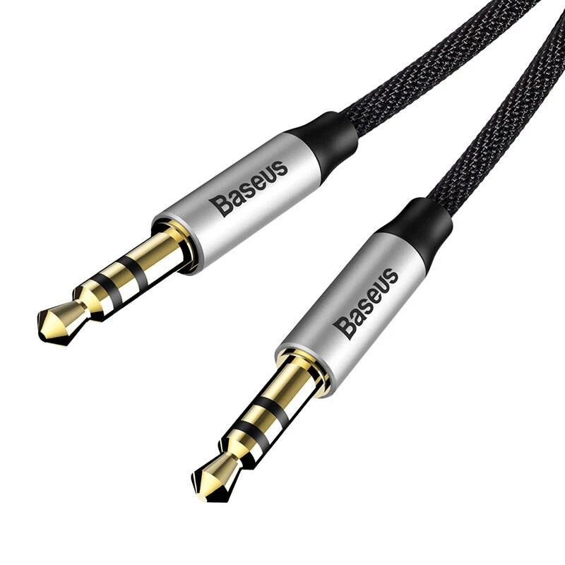Cavo audio Baseus Yiven jack 3,5 mm M30 1,5 m argento + nero