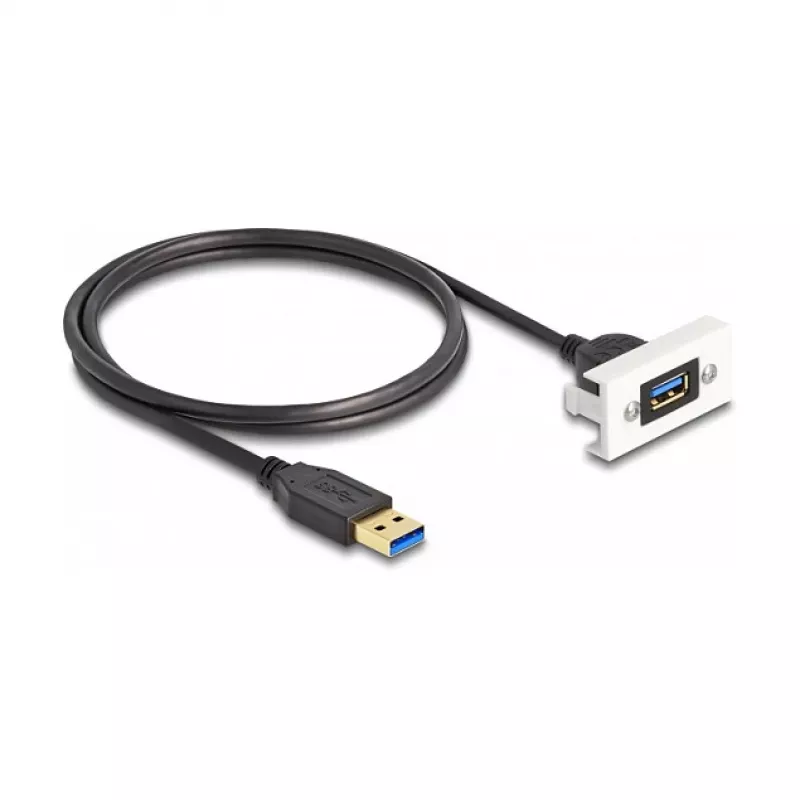 Modulo DeLOCK Easy 45 SuperSpeed USB USB 3.2 Gen 1 connettore femmina USB Type-A su connettore maschio 1m