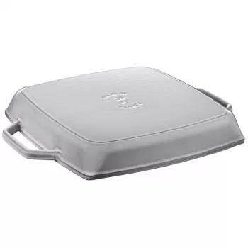 Padella per griglia Staub 40511-684-0 quadrata 28 cm, adatta all'induzione, grigio grafite