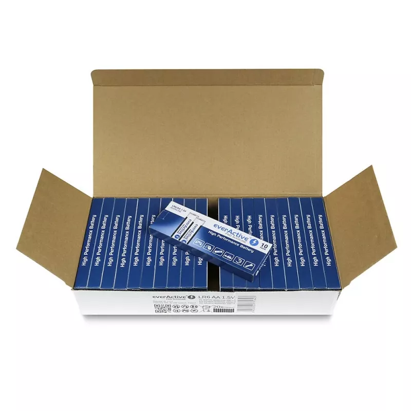 Batterie alcaline AA monouso everActive LR610PAKPA, 1,5 V, 3000 mAh, confezione da 10