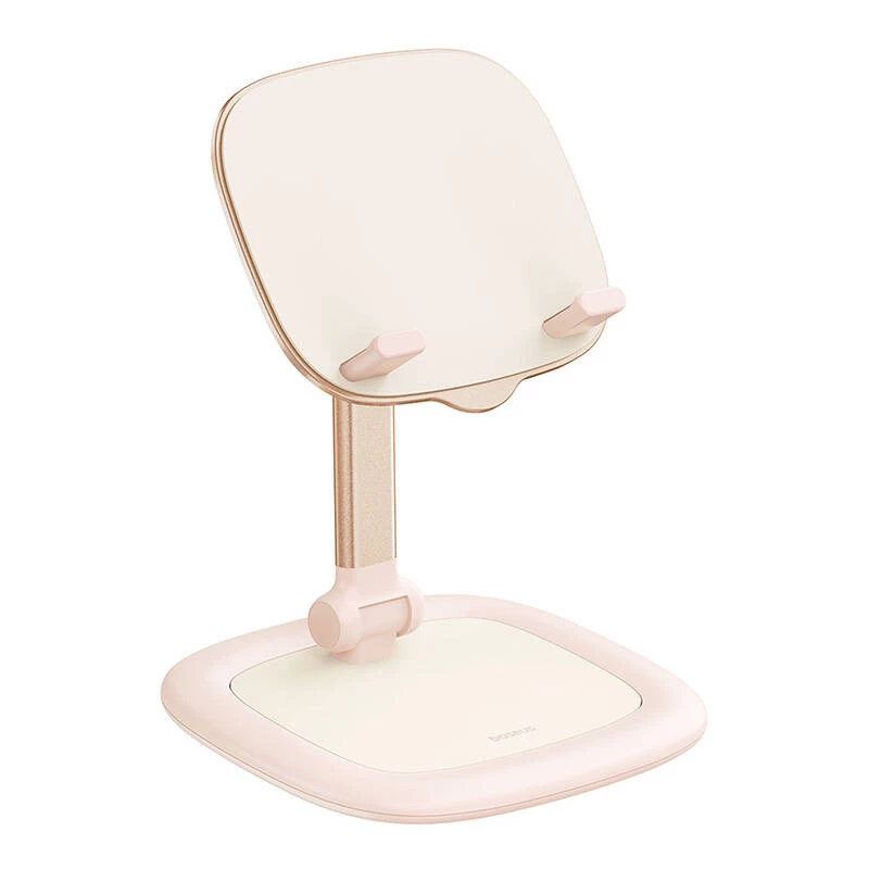 Supporto per tablet e telefono Baseus Seashell Series rosa – regolabile in altezza, leggero