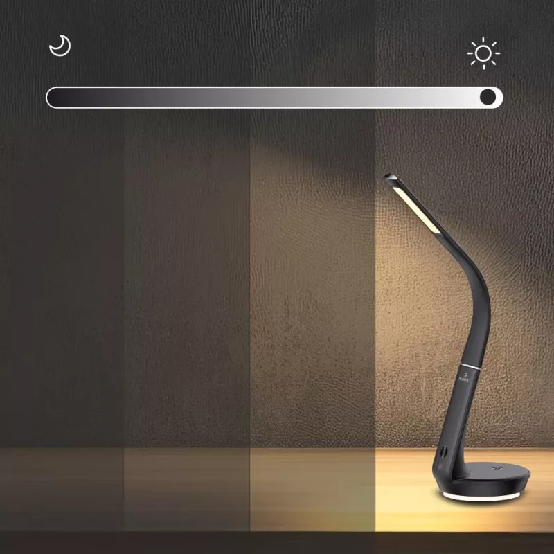 Lampada da tavolo Hawk HW-LAMP02 nero — dimmerabile, braccio orientabile
