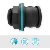 Connettore per serbatoio Push IN, G 1 e G 3/4 (nero, per spessori di parete da 2-10 mm)