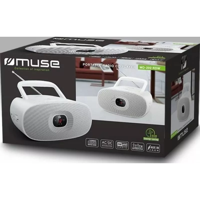 Lettore CD portatile Muse MD-202 bianco