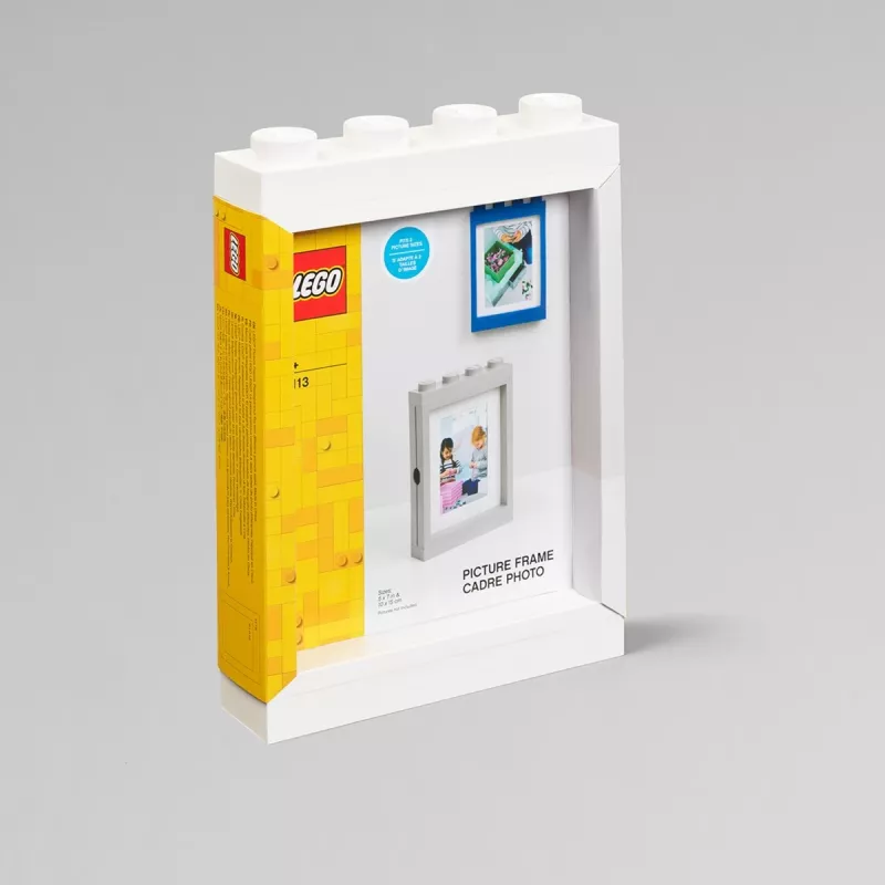 LEGO Cornice PICTURE FRAME, (L)191 x (A)268 mm, bianco in plastica ABS, con 4 stud, impilabile, adatta per - 1 pz.