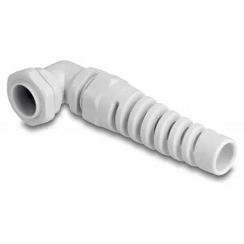 Pressacavo DeLOCK 90° angolare PG13.5 grigio con scarico di trazione