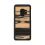 Custodia per smartphone in legno per Samsung Galaxy S9, finitura ebano bianco/nero
