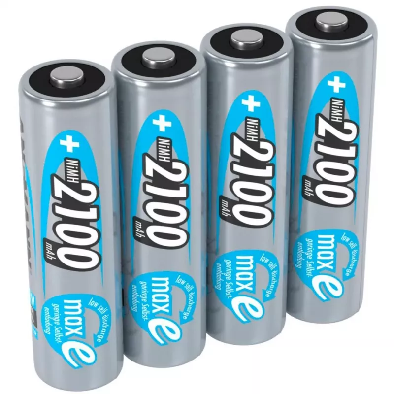 1x4 Ansmann maxE NiMH batteria ricaricabile Mignon AA 2100 mAh 5035052