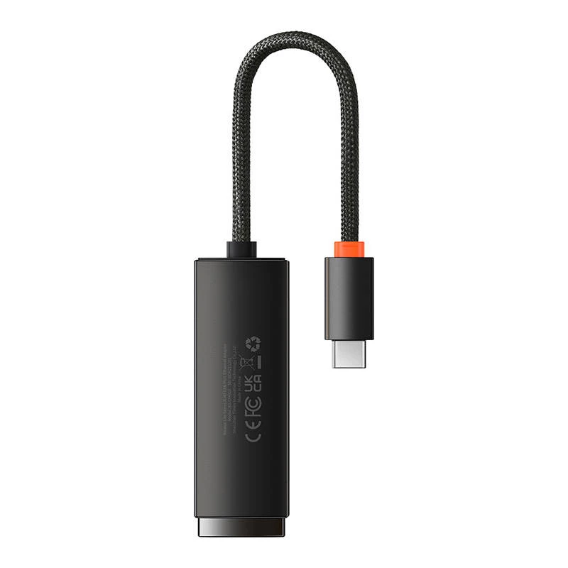 Adattatore di rete Baseus Lite Series USB-C a RJ45 (nero)