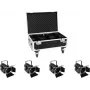 Set luci LED EUROLITE THA-40PC 4x con case, kit illuminazione compatto da 4 pezzi