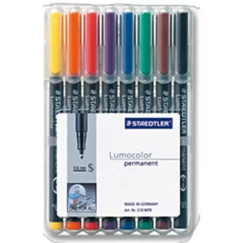 Pennarello indelebile Staedtler 313 WP8 nero blu marrone verde arancione rosso viola giallo
