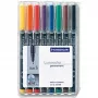 Pennarello indelebile Staedtler 313 WP8 nero blu marrone verde arancione rosso viola giallo