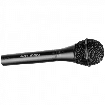 Microfono SVEN MK-100 (con cavo, dinamico, metallo, cavo 4,0 m, jack 6,3/3,5 mm, cardioide, nero)