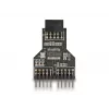DeLOCK 60045 Adattatore per cavo 9 pin USB 2.0 2 x header 9 pin nero