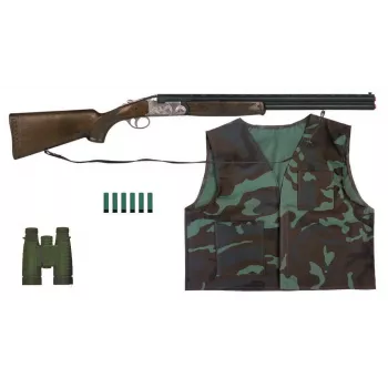 Set fucile a canne mozze giocattolo Pulio 155617/0 con gilet portaoggetti