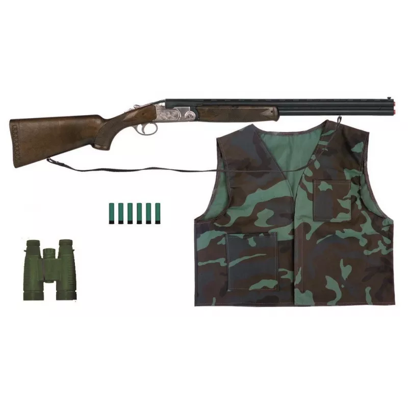 Set fucile a canne mozze giocattolo Pulio 155617/0 con gilet portaoggetti