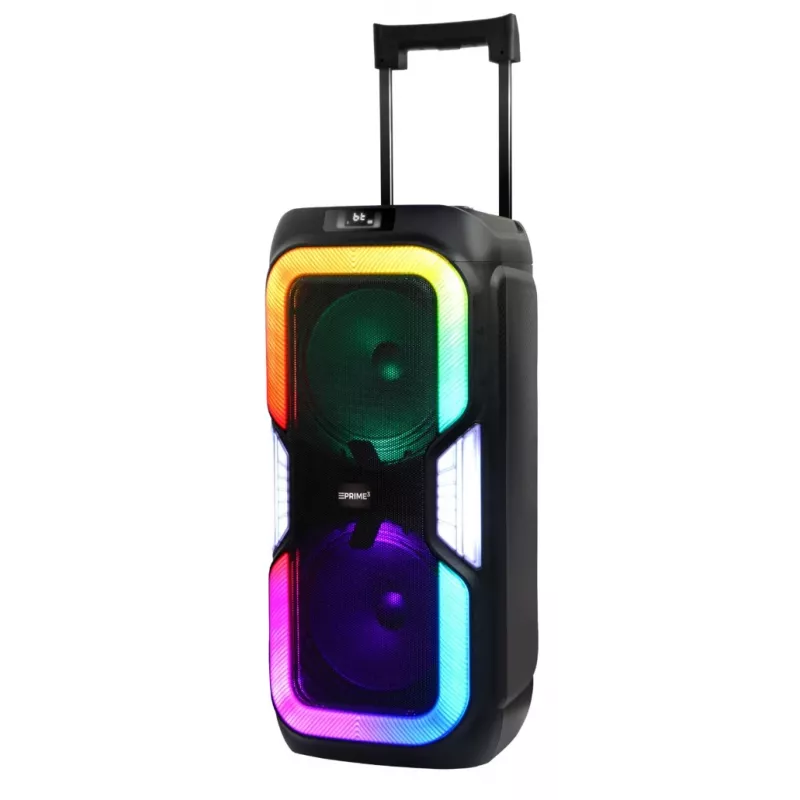 Altoparlante Power Audio Party Box BT karaoke 2 microfoni telecomando PRIME3 APS91