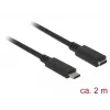 Cavo USB DeLOCK SuperSpeed USB 3.2 Gen 1 2 m USB-C nero