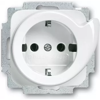 BUSCH JAEGER 2011-0-2605 - CEE 7/3 - 2P+E - bianco - 250 V - 16 A - 71 mm