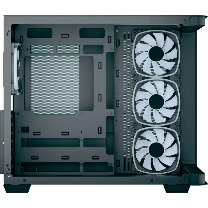 Case per PC tower AEROCOOL P500C EVO-G-BK-v1 con 2 pannelli laterali in vetro temperato, nero