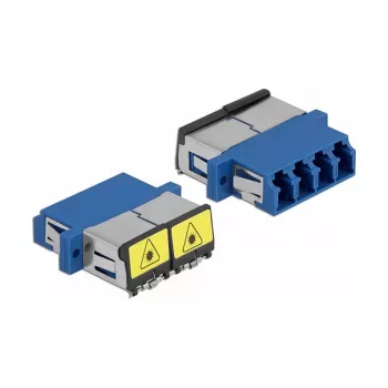 Accoppiatore in fibra ottica DeLOCK 86903 LC quad femmina su LC quad femmina monomodale blu