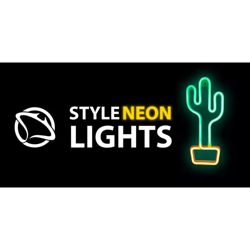 Neon Lights MANTA SNL07GN verde giallo stile cactus lampada neon LED decorativa