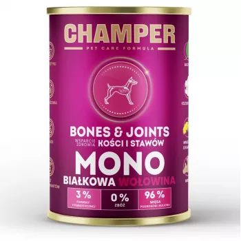 CHAMPER Bones & Joints monoproteico manzo - cibo umido per cani - 400g