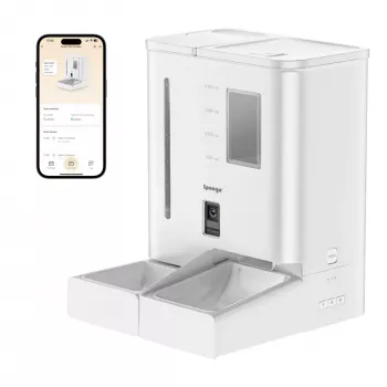 Distributore automatico di cibo Sponge SPONGE Pet Feeder Smart DUAL — distributore intelligente doppia ciotola per animali domestici