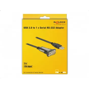 Adattatore DELOCK USB 2.0 Type-A a 1 x Seriale RS-232 DB9 3 m