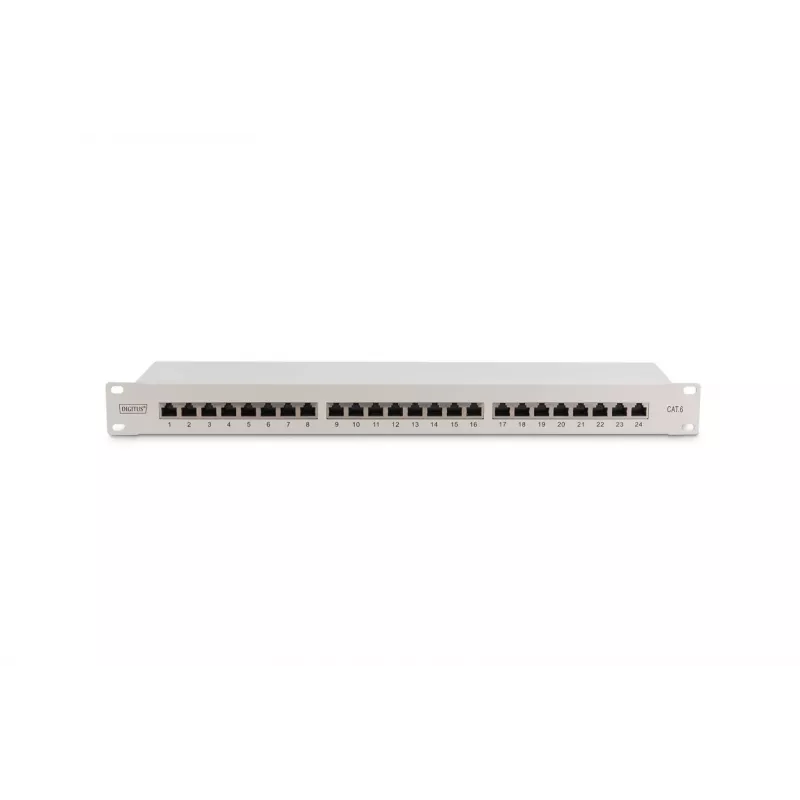 DIGITUS DN-91624S pannello patch a 24 porte Cat6 schermato, 1U 19 pollici, grigio