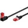Cavo patch Goobay CAT 6 1x 90° angolare, U/UTP, nero, 1 m - linguetta di blocco in alto, miscela di rame CCA (51515)