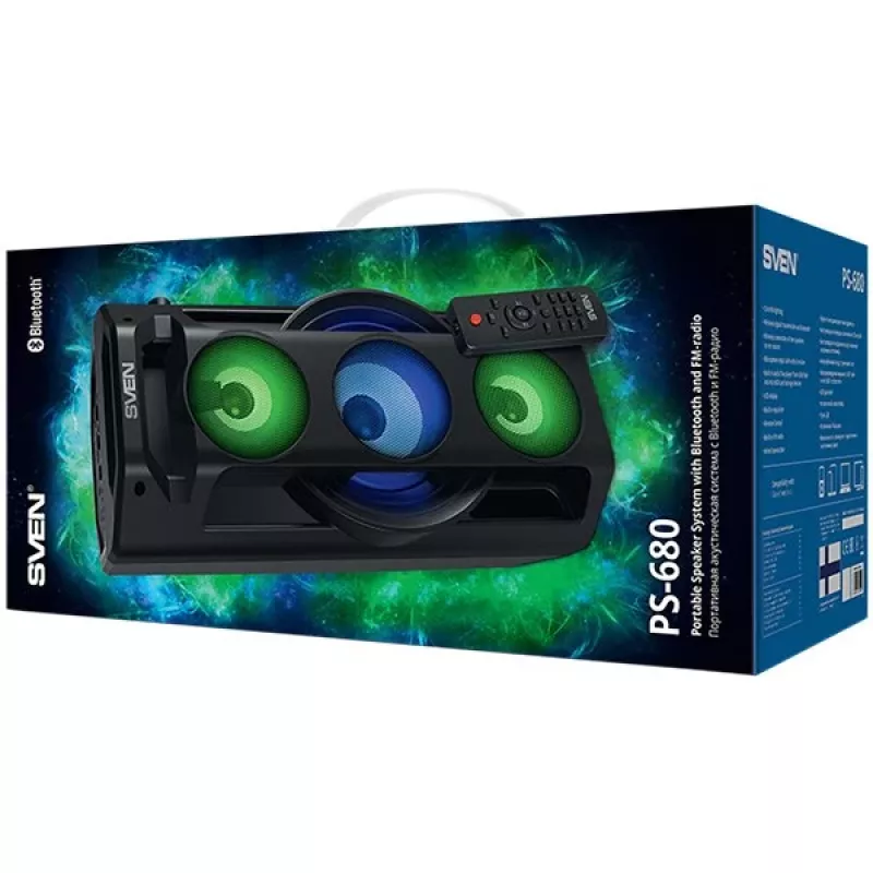 SVEN PS-680 altoparlante Bluetooth 65W, FM, Karaoke