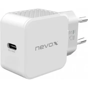 nevox caricabatterie USB PD Type-C (alimentatore) 30 Watt bianco (2008)