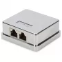 Custodia da parete Digitus CAT 6A 2 porte