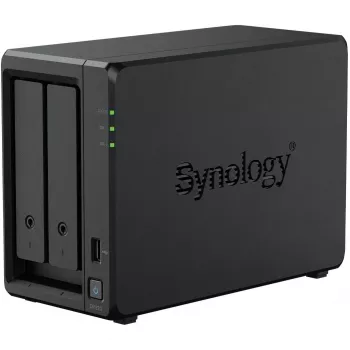 Server di archiviazione NAS SYNOLOGY DP320 desktop R1600, 8 GB RAM, 16 TB, 2-Bay, supporto HDD, RAID, nero