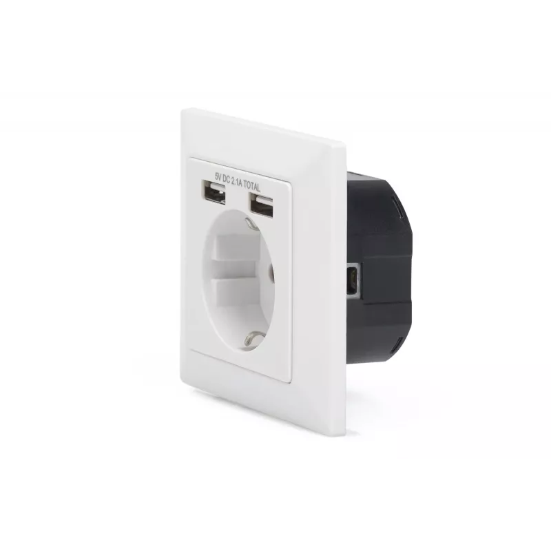 Presa di sicurezza da incasso Digitus DA-70613 con 2 porte USB