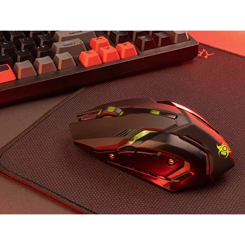 Mouse Gaming ergonomico wireless TRACER ROCKY RF NANO - design compatto, connessione RF wireless