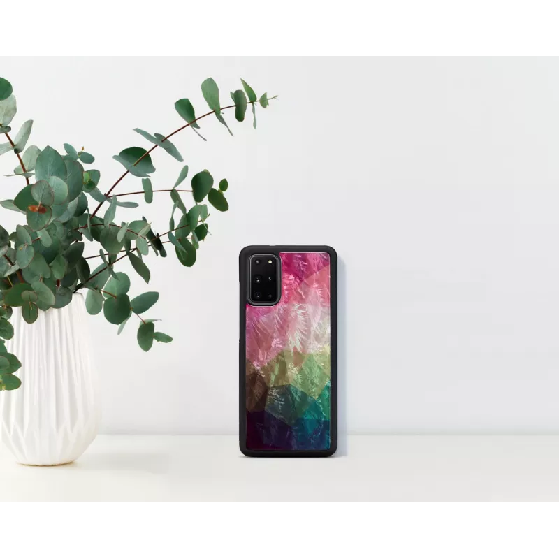 Custodia per cellulare iKins per Samsung Galaxy S20+ — design fiori d'acqua, nero