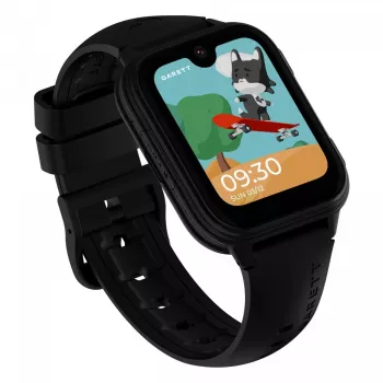 Smartwatch Garett Kids Vibe Ai 4G nero — smartwatch per bambini con 4G, GPS tracking, impermeabile