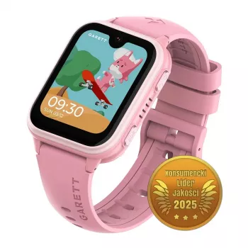 Smartwatch Garett Kids Vibe Ai 4G rosa con GPS tracking e design impermeabile