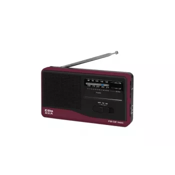 Radio portatile Eltra Asia nera — modello ricevitore AM/FM compatto