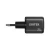 Caricabatterie da parete Unitek P1128ABK01-EU – 2 porte GaN USB‑C e USB‑A, 20W totali, nero