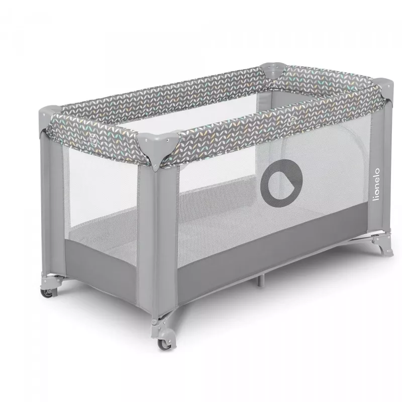 Lionelo Stefi Concrete Multicolor - lettino da viaggio 2 in 1